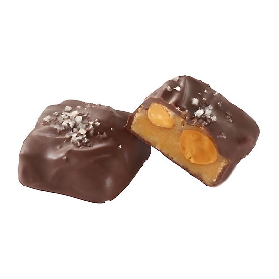 Dark Chocolate Almond Toffee Sea Salt Squares