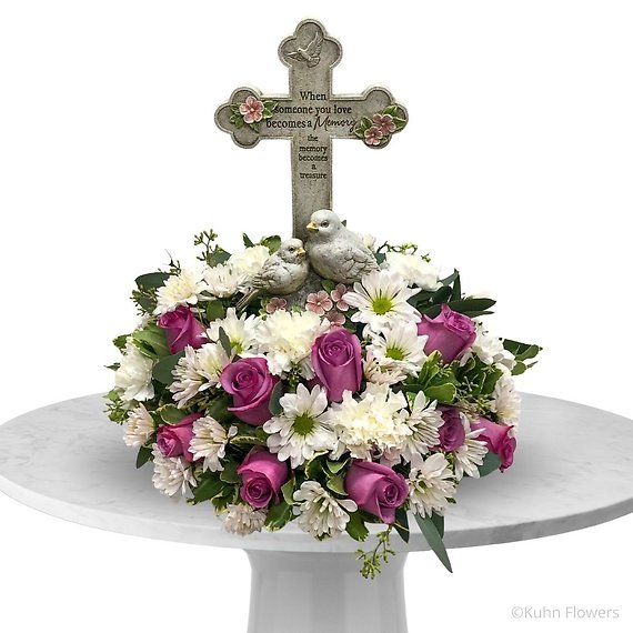 A Peaceful Purple Tribute Cross