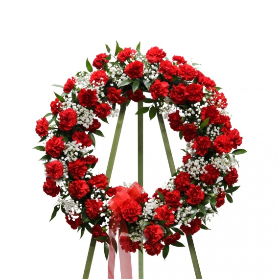 Red Carnation Wreath