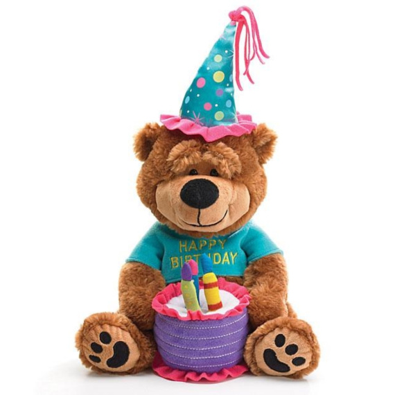 \"Happy Birthday\" Musical Plush Bear
