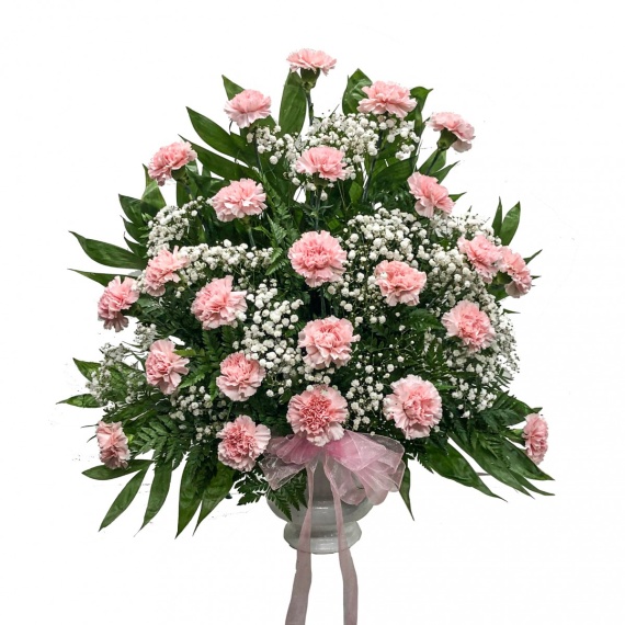 Classic Pink Carnation Basket